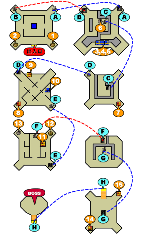 ドラクエ9 ダーマの塔のマップ