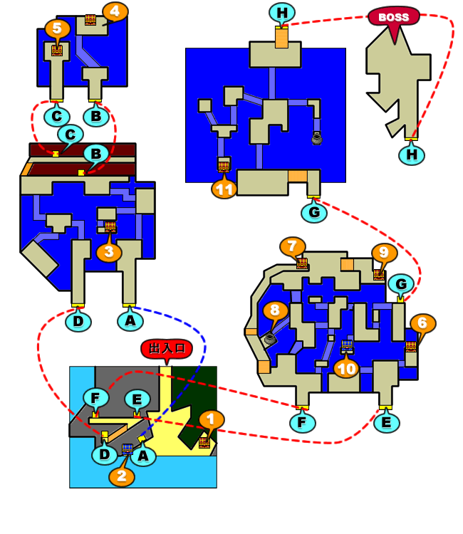 ドラクエ9 海辺の洞窟のマップ