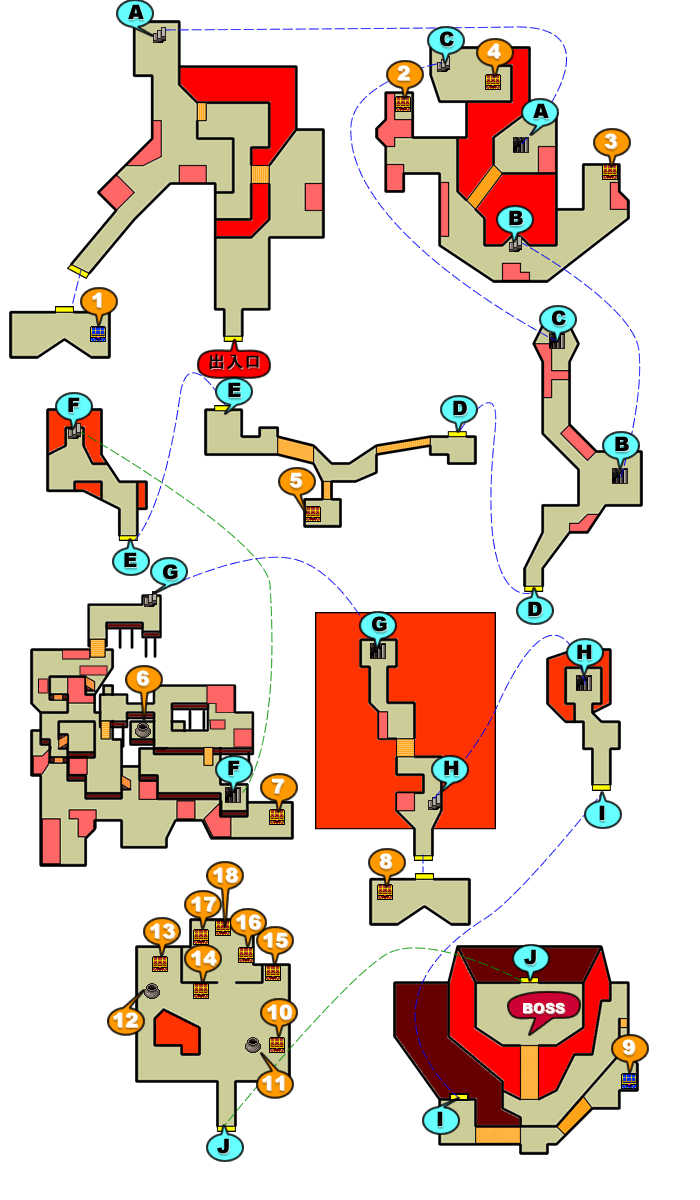 ドラクエ9 ドミール火山のマップ