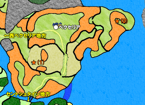ドラクエ9 東ベクセリア地方のマップ