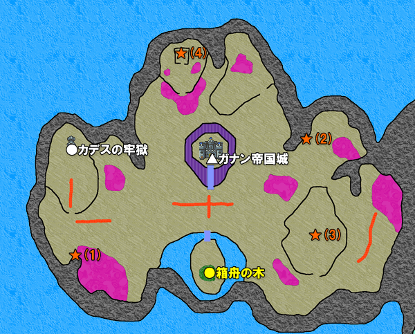 ドラクエ9 ガナン帝国領のマップ
